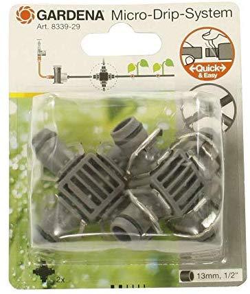 8339 Micro-Drip-System Raccordo 4 Vie 2Pz GARDENA