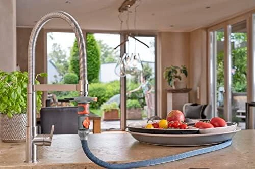 Gardena Tekstilinės žarnos Liano™ 10 m su čiaupų jungtimi vidaus čiaupams rinkinys