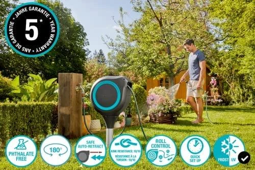 Gardena savaime susivyniojanti žarnos ritė "Rollup M" 20m, 11 mm