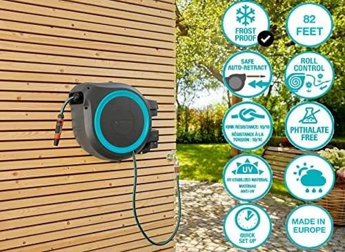 Gardena sieninė automatinė ritė žarnai "RollUp M/L" 25m, 13mm