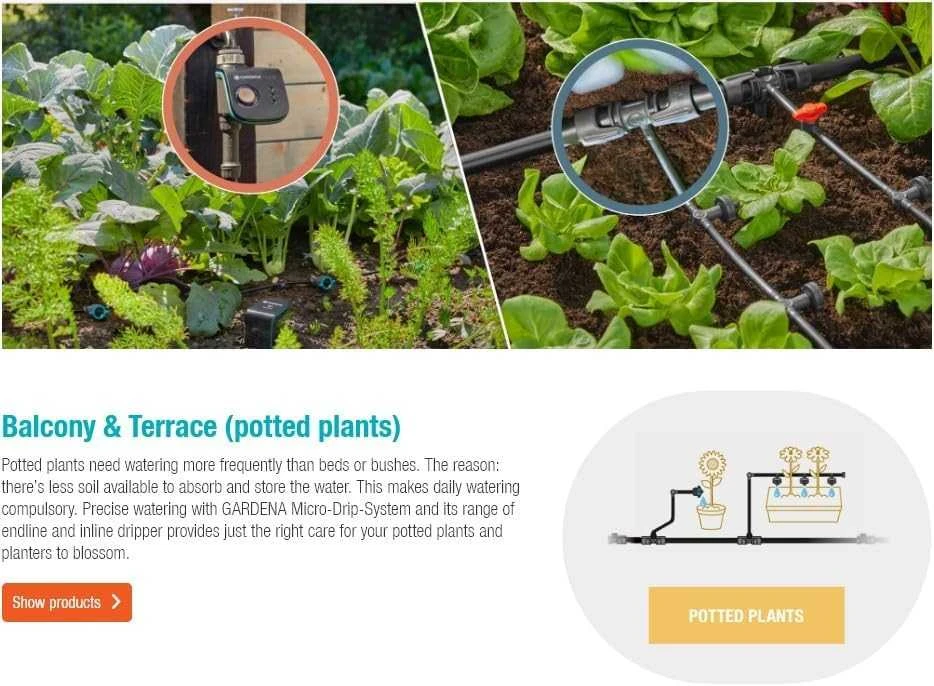Gardena Automatinis pradinis rinkinys gėlių vazonams M