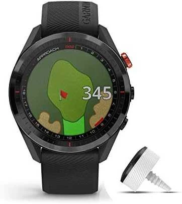 Išmanusis laikrodis Garmin Approach® S62, juodos spalvos + 3 Approach® CT10 golfo lazdos sekimo jutikliai