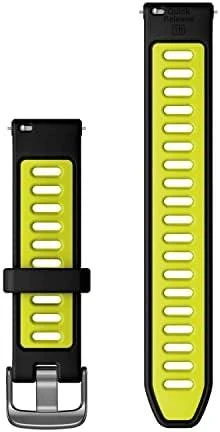 Garmin Forerunner 265S laikrodžio apyrankė, juoda/geltona, 18 mm