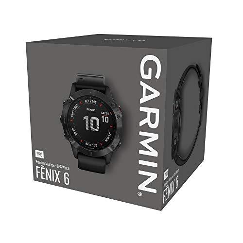 Išmanusis laikrodis Garmin fenix 6 Pro, Juodas su juodos spalvos  silikoniniu dirželiu | Varle.lt