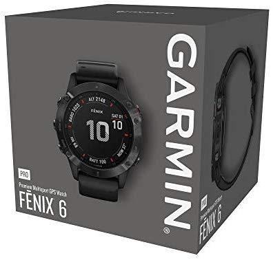 Išmanusis laikrodis Garmin fenix 6 Pro, Juodas su juodos spalvos  silikoniniu dirželiu | Varle.lt