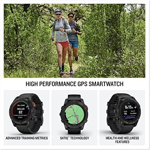Išmanusis laikrodis Garmin Fenix 7 Pro Solar, Pilkos skalūno spalvos, su juodu dirželiu