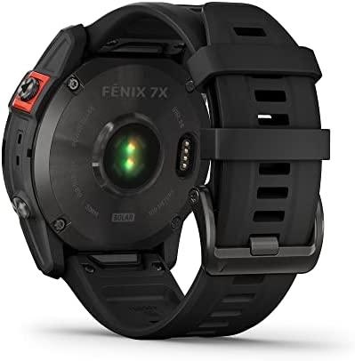 Išmanusis laikrodis Garmin fenix 7X Solar, Pilkos skalūno spalvos, su  juodos spalvos silikoniniu dirželiu | Varle.lt