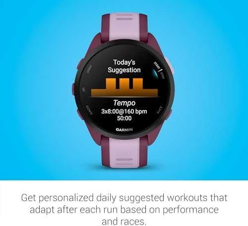 Išmanusis laikrodis Garmin Forerunner® 165 Music Uogų / alyvinės spalvos