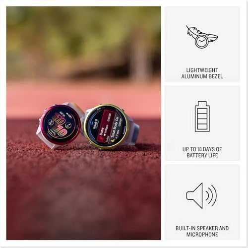 Išmanusis laikrodis Garmin Forerunner® 570 - 42mm Melsvos spalvos aliuminis su permatomu baltojo akmens / melsvos spalvos dirželiu