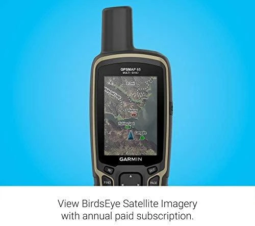 Garmin GPSMAP® 65 Kelių dažnio juostų ir palydovinės navigacijos tinklų delninis įrenginys