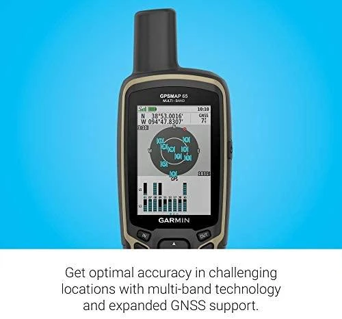Garmin GPSMAP® 65 Kelių dažnio juostų ir palydovinės navigacijos tinklų delninis įrenginys