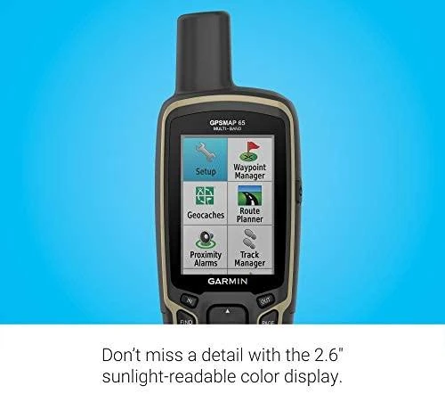 Garmin GPSMAP® 65 Kelių dažnio juostų ir palydovinės navigacijos tinklų delninis įrenginys