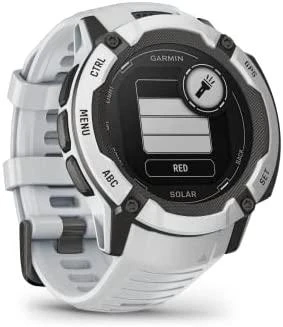 Išmanusis laikrodis Garmin Instinct 2X Solar, Juodos ir baltos spalvų korpusas su baltos spalvos dirželiu