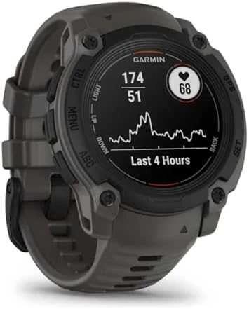 Išmanusis laikrodis Garmin Fenix E, 47 mm, AMOLED, Pilkai melsvos spalvos plienas, Juodo silikono dirželis