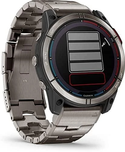 Išmanusis laikrodis Quatix 7X Solar Edition, Titaninis apvadas su titaniniu dirželiu