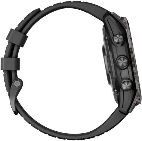 Išmanusis laikrodis Garmin fēnix® 7 Pro – Sapphire Solar Edition Pilkos anglies spalvos DLC titanas, su juodu dirželiu