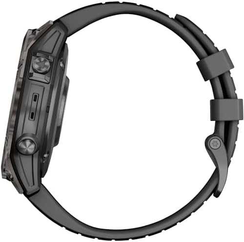 Išmanusis laikrodis Garmin fēnix® 7 Pro – Sapphire Solar Edition Pilkos anglies spalvos DLC titanas, su juodu dirželiu