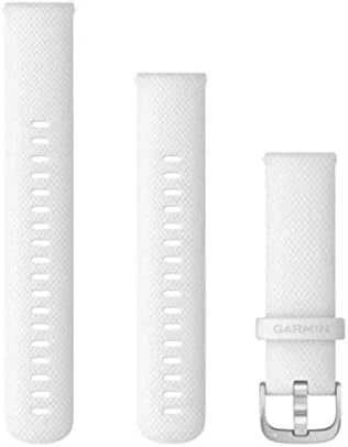 Išmaniojo laikrodžio Garmin greitai atsegamas, silikoninis dirželis, Baltos spalvos, 18mm
