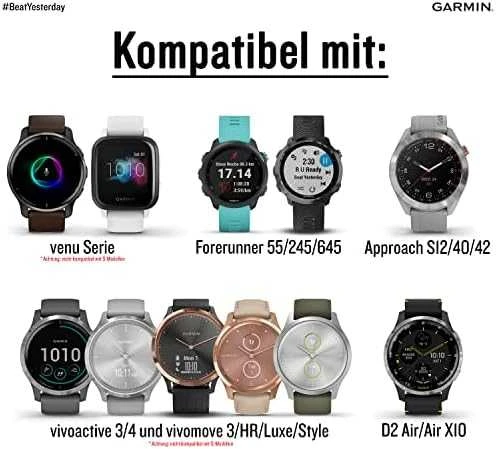Išmaniojo laikrodžio Garmin greitai atsegamas, silikoninis dirželis, Pilkos spalvos, 20mm