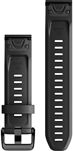 Išmaniojo laikrodžio Garmin Fenix 7S greitai atsegamas silikoninis dirželis, Juodos spalvos, 20mm