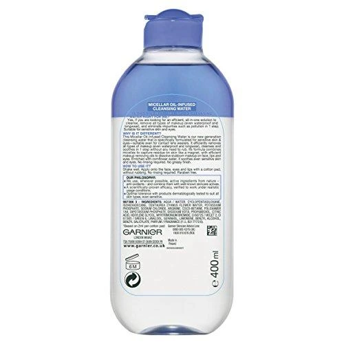 Garnier Skin Naturals Dviejų fazių priežiūros micelinis vanduo su rugiagėlėmis 400 ml