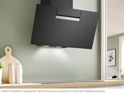 Bosch DWK87FN60 Serija 4, Prie sienos montuojamas gartraukis, 80 cm, skaidrus stiklas su juodu atspaudu, Juoda