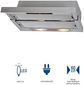 CATA | Gartraukis | TF 5260 X | Teleskopinis | Energijos vartojimo efektyvumo klasė D | Plotis 60 cm | 325 m³/h | Slankiojantis valdymas | LED | Nerūdijantis plienas