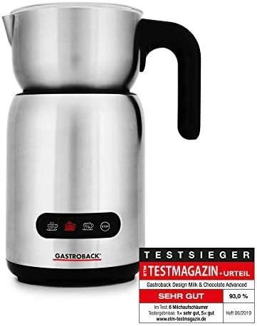 Gastroback Design Milk & Chocolate Advanced Nerūdijantis plienas, 1 L, Pieno plakiklis, 650 W