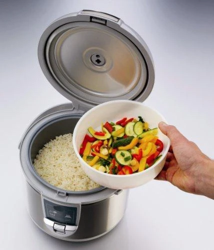 Ryžių virimo puodas Gastroback Rice cooker 42507 Inox/ Baltas, 450 W, Capacity 3 L, Number of baskets 2