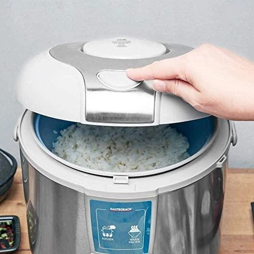 Ryžių virimo puodas Gastroback Rice cooker 42507 Inox/ Baltas, 450 W, Capacity 3 L, Number of baskets 2