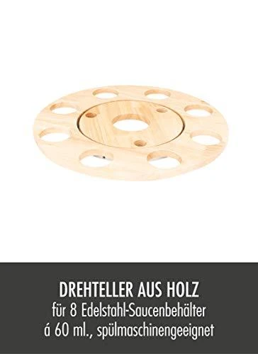 Gastroback 42566 Fondue Set Drehteller mit 8 SaucenbehÃ¤ltern