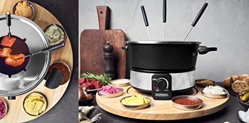 Gastroback 42566 Fondue Set Drehteller mit 8 SaucenbehÃ¤ltern