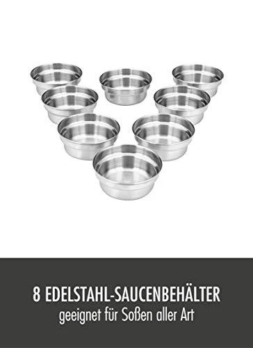 Gastroback 42566 Fondue Set Drehteller mit 8 SaucenbehÃ¤ltern