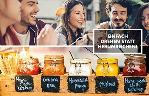 Gastroback 42566 Fondue Set Drehteller mit 8 SaucenbehÃ¤ltern