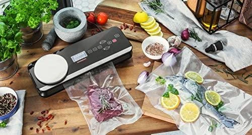 Virtuvinės svarstyklės Gastroback Advanced Scale Pro 46014 vakuuminis sandariklis. Pilnai automatinis arba rankinis, Juodas, 120 W.