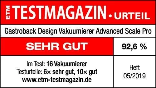 Virtuvinės svarstyklės Gastroback Advanced Scale Pro 46014 vakuuminis sandariklis. Pilnai automatinis arba rankinis, Juodas, 120 W.