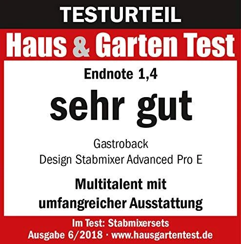Gastroback Stick plakiklis with emulsify stick 40976 Juodas /Nerūdijantis plienas, 800 W, Plastic, 0.8 L,