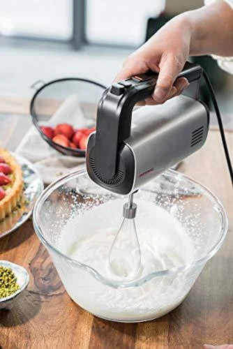 Plakiklis Gastroback Design Hand Mixer Pro 40983 Nerūdijantis plienas/Juodas, Hand mixer, 500 W, Greičių skaičius 5, Shaft material Nerūdijantis plienas, Mini chopper,