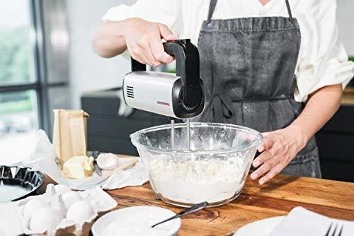 Plakiklis Gastroback Design Hand Mixer Pro 40983 Nerūdijantis plienas/Juodas, Hand mixer, 500 W, Greičių skaičius 5, Shaft material Nerūdijantis plienas, Mini chopper,