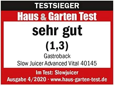 Gastroback 40145 lėtaeigė sulčiaspaudė Advanced Vital