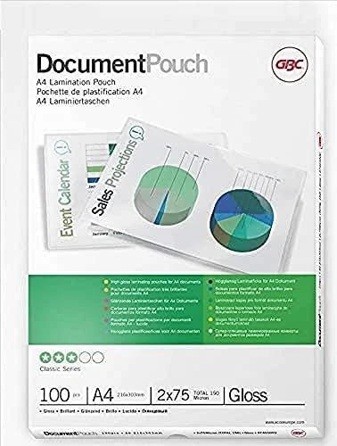 GBC Folie laminacyjne Document Pouch A4 2x75 mic 100 vnt (3740400)