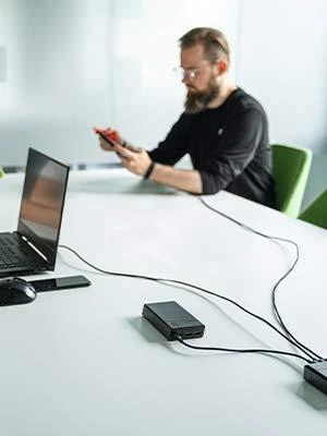 Green Cell Žalias Cell Cable Žalias Cell Ray USB-A - USB-C Žalias LED 200cm su Ultra Charge QC3.0 greito įkrovimo palaikymu