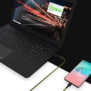 Green Cell Žalias Cell Žalias Cell USB-C kabelių komplektas 3x QC 3.0 0.3 m 1.2 m 2 m