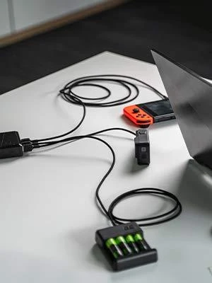Green Cell Žalias Cell Žalias Cell USB-C kabelių komplektas 3x QC 3.0 0.3 m 1.2 m 2 m