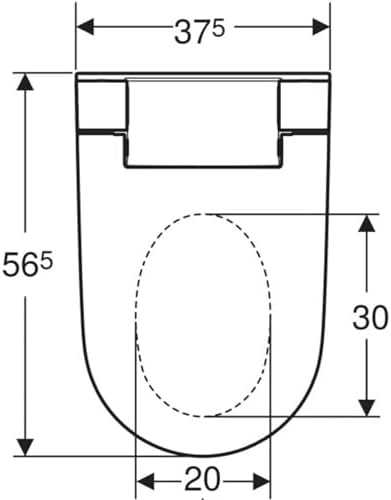 Geberit Aquaclean Alba pakabinamas wc 375x565 mm su bidė funkcija, baltas