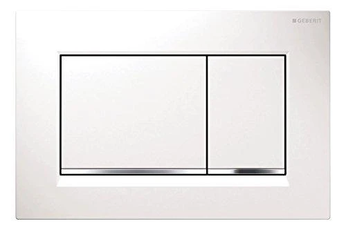 Geberit Sigma30 wc mygtukas. baltas/chromas