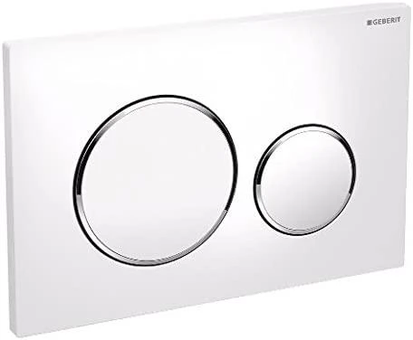 WC klavišas Geberit, Sigma 20, baltas-blizgus chromas-baltas