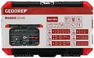 Gedore Gedore Raudona socket wrench set 1/4 SW4-14mm 46 pieces - 3300052