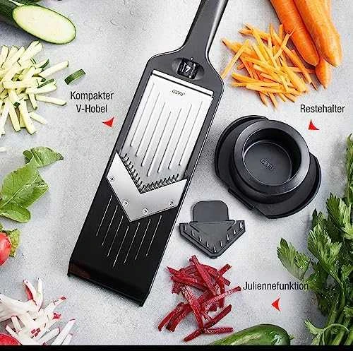 GEFU Julienne VIOLI 2.0 slicer Manual Juodas ABS synthetics, Nerūdijantis plienas
