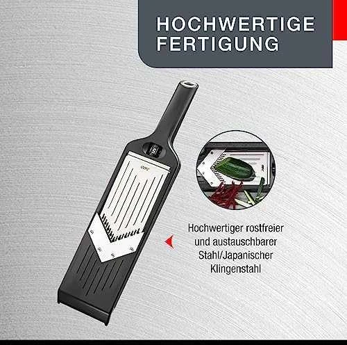 GEFU Julienne VIOLI 2.0 slicer Manual Juodas ABS synthetics, Nerūdijantis plienas